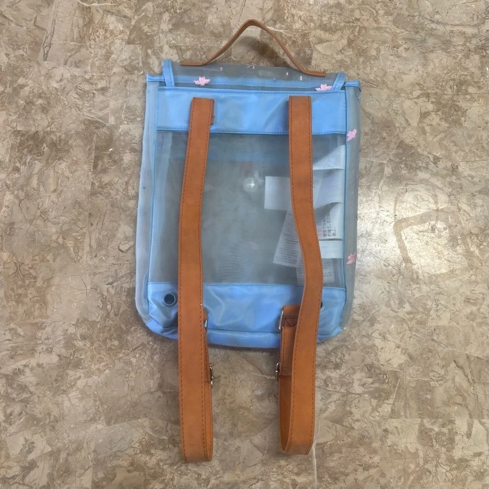 Disney Frozen 2 Sheer Mesh Kids Swim/Beach Backpack Blue Mini Bag